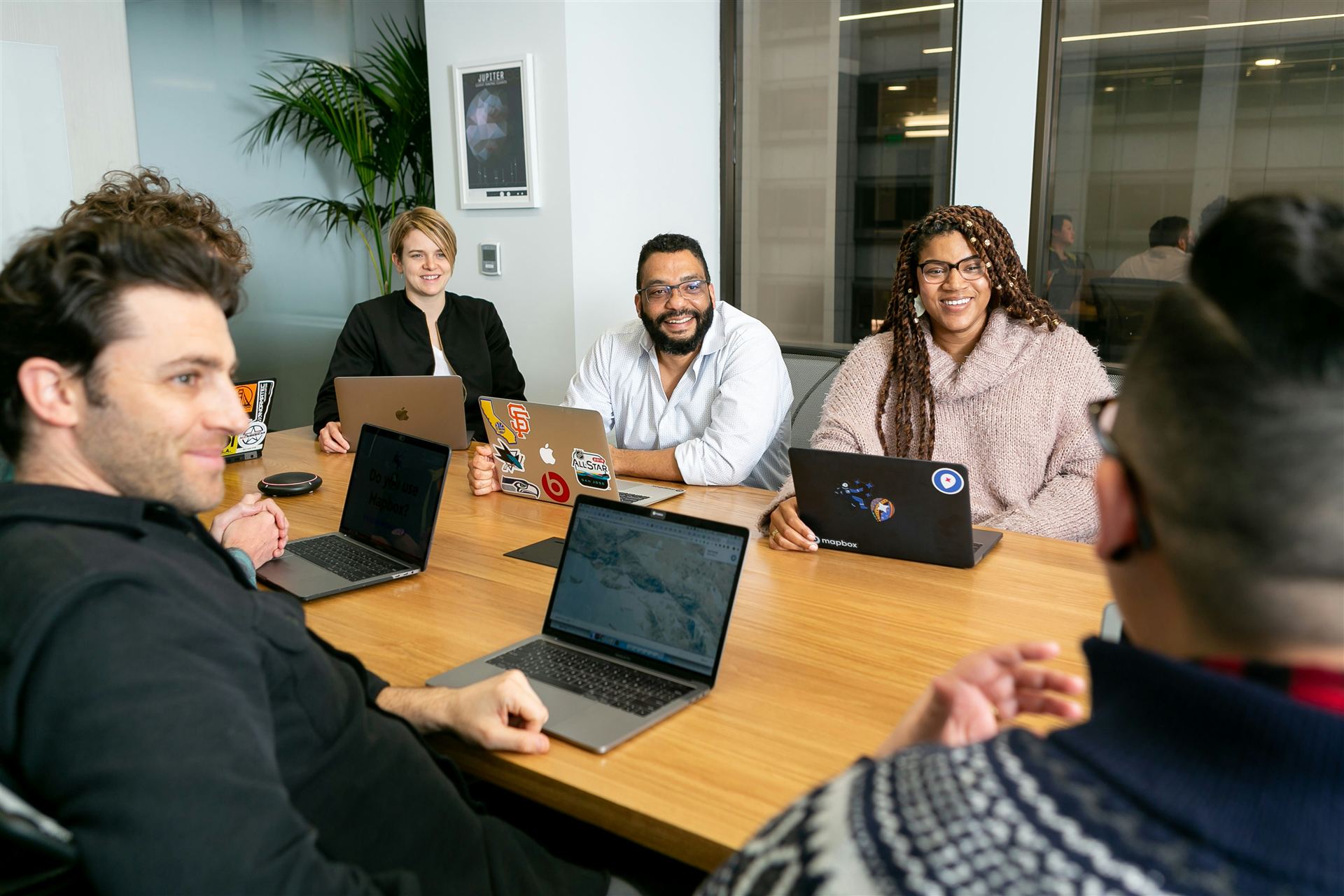 Team reviewing security strategy in a meeting
