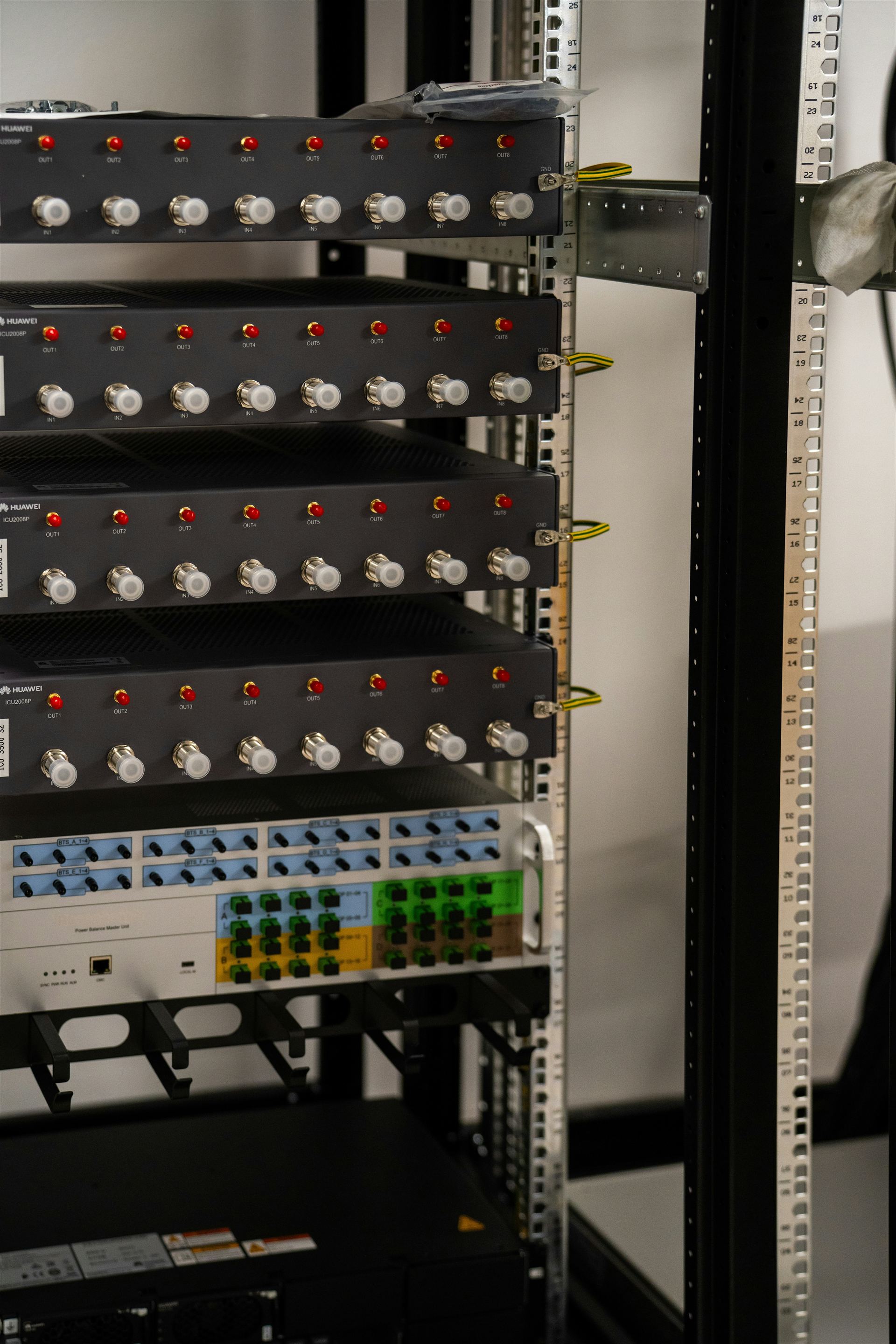 Server rack in a modern data center